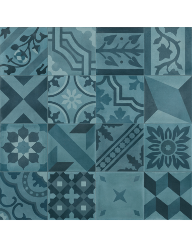 Porcelánico D_SEGNI BLEND Decoro Mix Azzurro 20x20cm de MARAZZI - M607