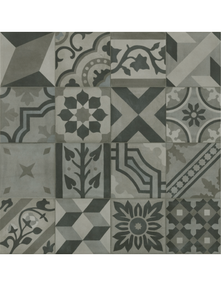 Porcelánico D_SEGNI BLEND Decoro Mix Carbone 20x20cm de MARAZZI - M60C