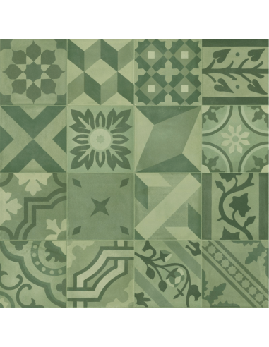 Porcelánico D_SEGNI BLEND Decoro Mix Verde 20x20cm de MARAZZI - M608