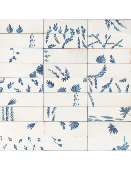 Porcelánico RICE Decoro Leaf Bianco de Marazzi (Ref. M96T) | Azulisimo