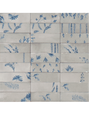 Porcelánico RICE Decoro Leaf Grigio de Marazzi (Ref. M96V) | Azulisimo