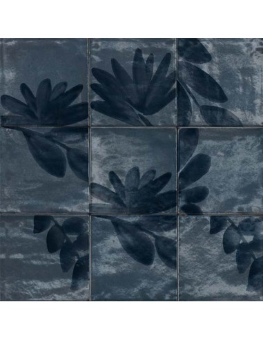 Porcelánico RICE Decoro Blossom Blu de Marazzi (Ref. M9J9) | Azulisimo