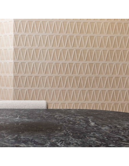 Azulejo Slow Wall,modelo Hay Pomice 3D cromo de la marca Marazzi. Ref MPC6