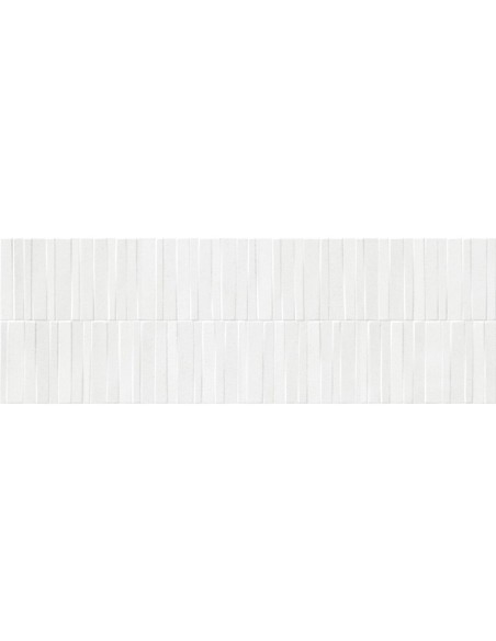 Azulejo Slow Wall,modelo Dash Gesso 3D cromo de la marca Marazzi. Ref MPCE