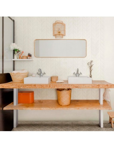 Azulejo Flora Bianco Struttura 3D Spike 30x90cm de la marca Marazzi. Ref.MP83