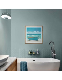 Azulejo Flora Azzurro Struttura 3D Spike 30x90cm de la marca Marazzi. Ref.MP85 2