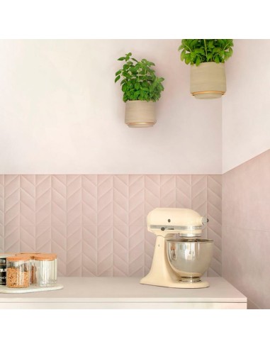 Azulejo Flora Rosa Struttura 3D Spike 30x90 de la marca Marazzi. Ref.MP82