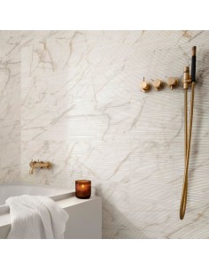 Azulejo Fabula Wall Golden Struttura 3D Gentle 33x100cm de la marca Marazzi. Ref MN3H 2