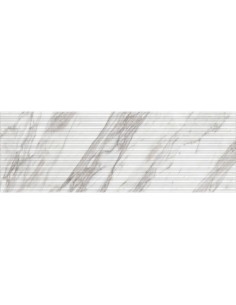 Azulejo Fabula Wall Calacatta Struttura 3D Mikado 33x100cm de la marca Marazzi. Ref MN2Q