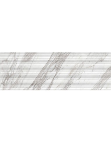 Azulejo Fabula Wall Calacatta Struttura 3D Mikado 33x100cm de la marca Marazzi. Ref MN2Q