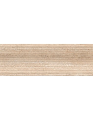 Azulejo Fabula Wall Travertino Struttura 3D Mikado 33x100cm de la marca Marazzi. Ref MP0K