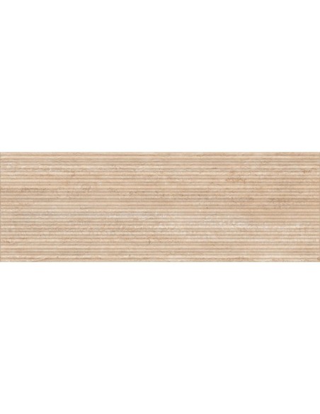 Azulejo Fabula Wall Travertino Struttura 3D Mikado 33x100cm de la marca Marazzi. Ref MP0K