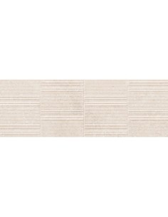 Azulejo Fabula Wall 3D Gentle Travertino Cross Bianco 33x100cm de la marca Marazzi. Ref MP9P