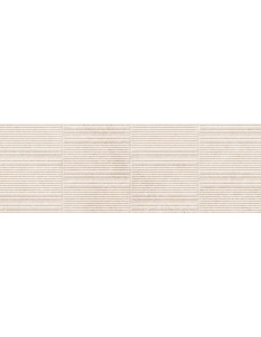 Azulejo Fabula Wall 3D Gentle Travertino Cross Bianco 33x100cm de la marca Marazzi. Ref MP9P
