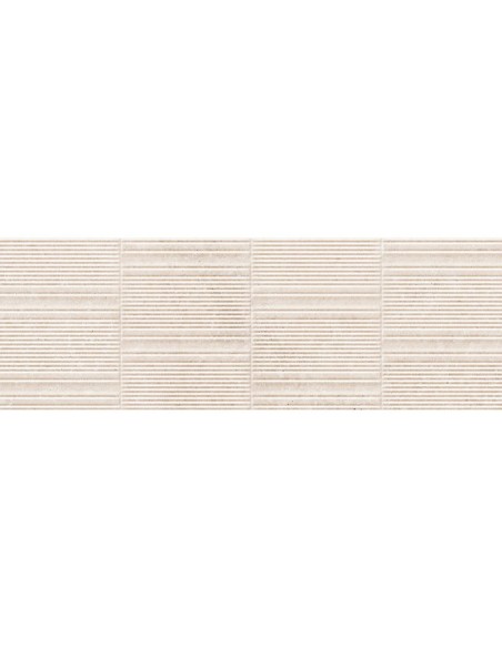 Azulejo Fabula Wall 3D Gentle Travertino Cross Bianco 33x100cm de la marca Marazzi. Ref MP9P