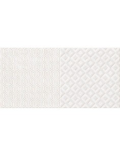 Azulejo TEXTURE Stencil Blanco de Grespania