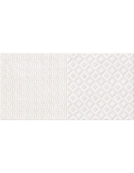 Azulejo TEXTURE Stencil Blanco de Grespania