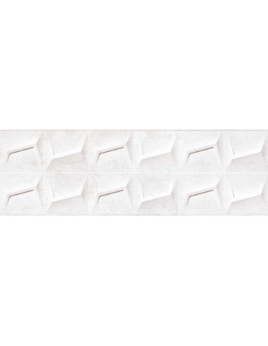 Azulejo GALVANIC Haro Blanco 31.5x100cm de Grespania