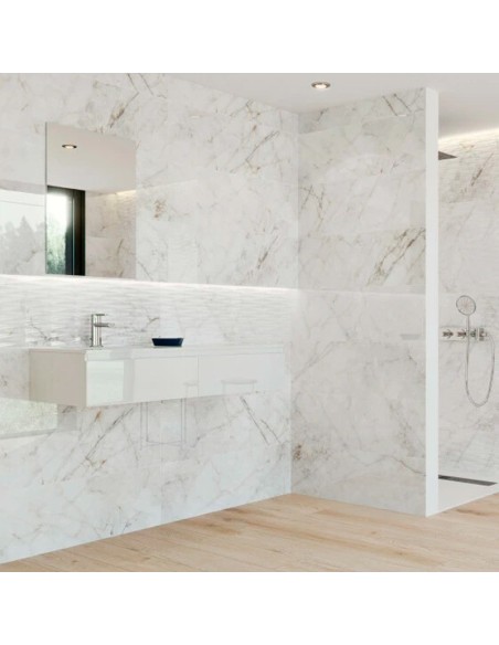 Azulejo MARMOREA CUARZO RENO Ópalo 31.5x100cm de Grespania