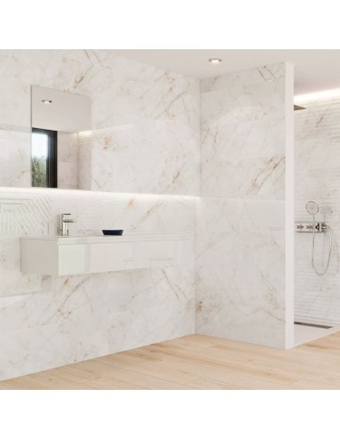 Azulejo MARMOREA CUARZO RENO Prisma 31.5x100cm de Grespania