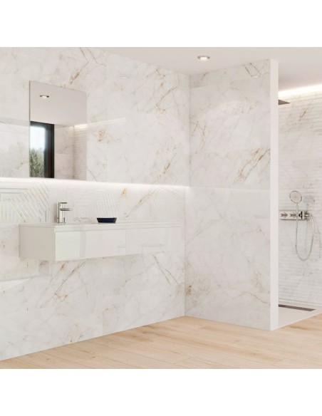 Azulejo MARMOREA CUARZO RENO Prisma 31.5x100cm de Grespania