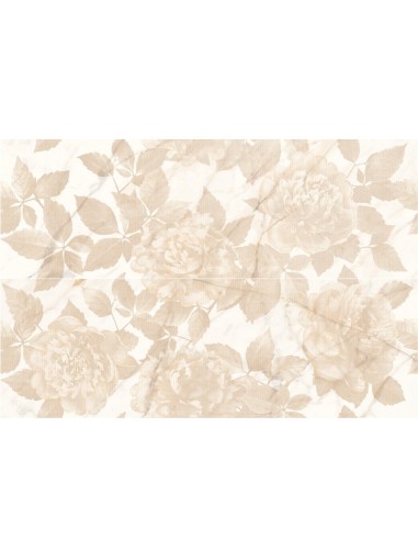Azulejo ALLMARBLE WALL Decoro Rose Golden White | Mármol blanco veteado con flores rosadas - MARAZZI