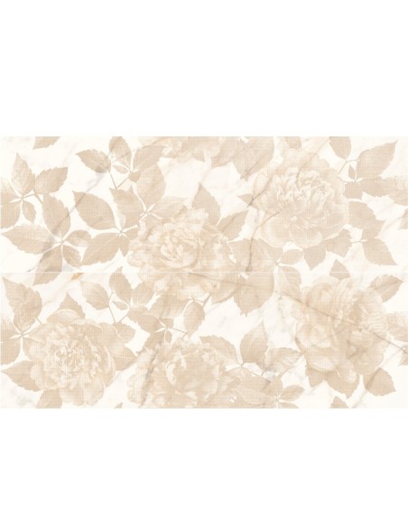 Azulejo ALLMARBLE WALL Decoro Rose Golden White | Mármol blanco veteado con flores rosadas - MARAZZI