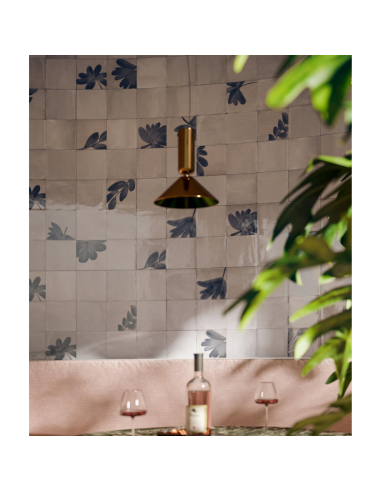 Porcelánico RICE Decoro Blossom Grigio de Marazzi (Ref. M9JD) | Azulisimo