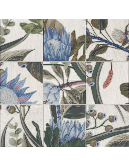 Porcelánico BOTTEGA Decor Blue Leaves de Mainzu | Ref. PT03339