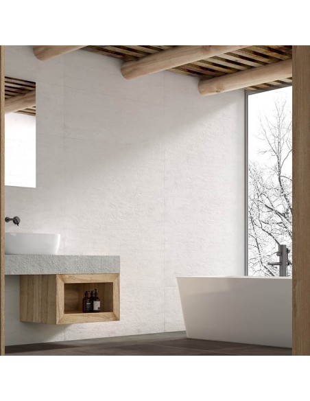 Azulejo TEXTURE Blanco 45x120cm de Grespania