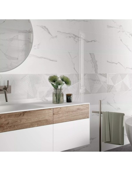 Azulejo MARMOREA ESTATUARIO brillo 31,5X100cm de Grespania