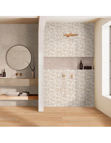 Azulejo LIMESTONE WALL Decoro agrifoglio ivory touch de Marazzi. Ref MFCP
