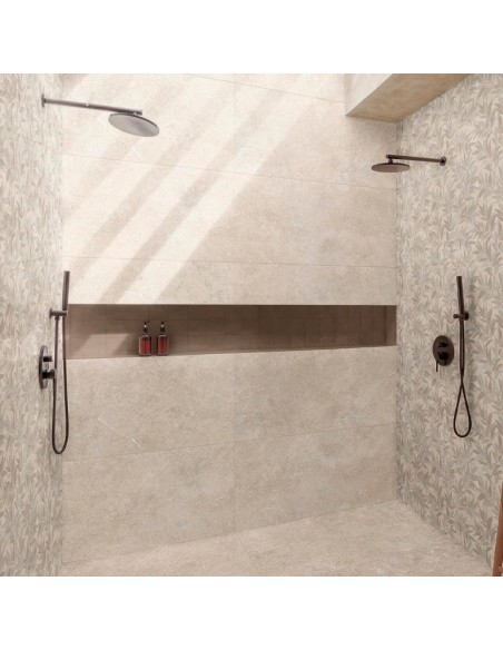 Azulejo LIMESTONE WALL decoro grifoglio sand touch de Marazzi. Ref MFDT