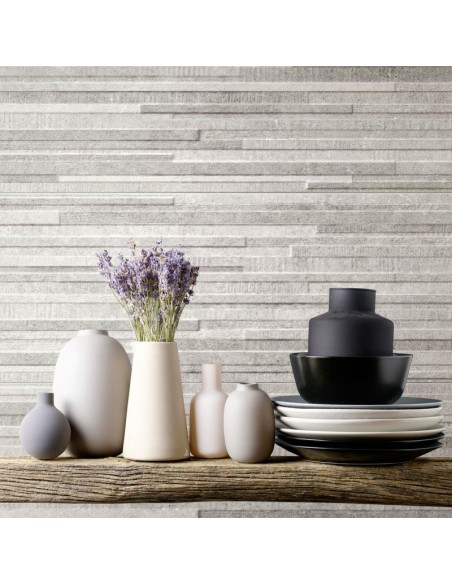 Azulejo DOVER Grey Struttura Block 3D de Marazzi. Ref M13K