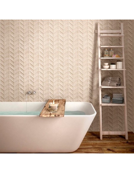 Azulejo Work Beige Struttura Spike 3D de MARAZZI. Ref M13A