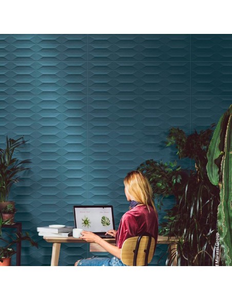 Azulejo COLORPLAY Blue Struttura Cabochon 3D de MARAZZI - M4KZ