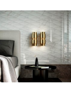 Azulejo ALLMARBLE WALL Golden white struttura 3D pavé lux de MARAZZI - M71S 2