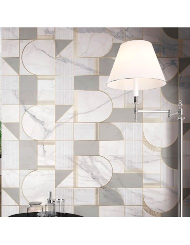 Azulejo ALLMARBLE WALL Statuario decoro club de MARAZZI - M8T3