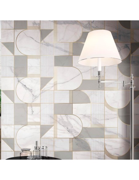 Azulejo ALLMARBLE WALL Statuario decoro club de MARAZZI - M8T3