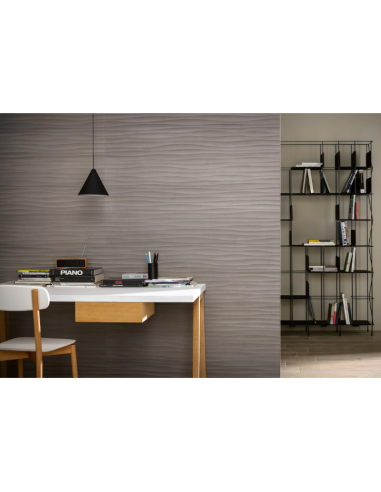 Azulejo MATERIKA Antracite Struttura Wave 3D de Marazzi (Ref. MMFY) | Azulisimo