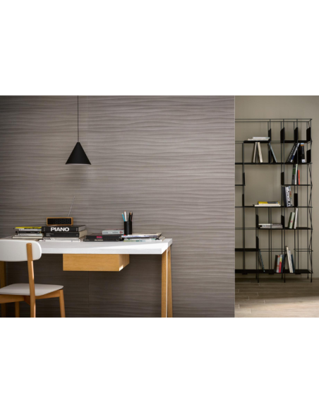 Azulejo MATERIKA Antracite Struttura Wave 3D de Marazzi (Ref. MMFY) | Azulisimo