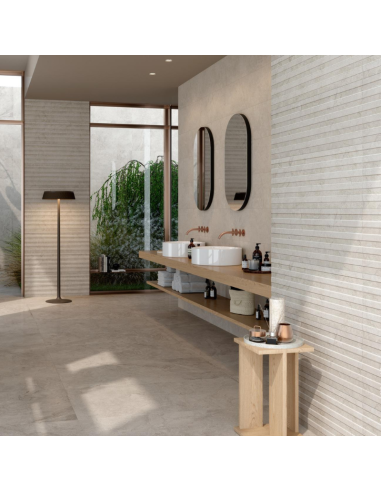 Azulejo ALBA WALL Greige Struttura 3D Walltone de Marazzi (Ref. M95X) | Azulisimo