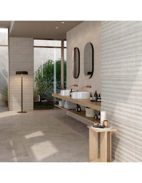 Azulejo ALBA WALL Greige Struttura 3D Walltone de Marazzi (Ref. M95X) | Azulisimo