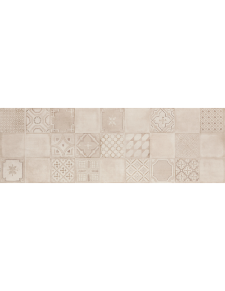 Azulejo MATERIKA Beige/Fango Decoro Cementine de Marazzi (Ref. MMJX) | Azulisimo