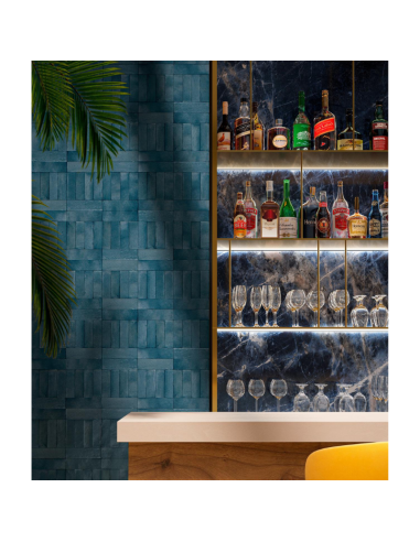 Porcelánico RICE Blu 5x15cm de Marazzi (Ref. M96R) | Azulisimo