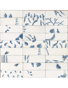 Porcelánico RICE Decoro Leaf Bianco de Marazzi (Ref. M96T) | Azulisimo