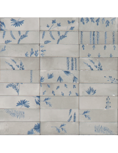 Porcelánico RICE Decoro Leaf Grigio de Marazzi (Ref. M96V) | Azulisimo