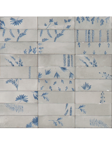 Porcelánico RICE Decoro Leaf Grigio de Marazzi (Ref. M96V) | Azulisimo