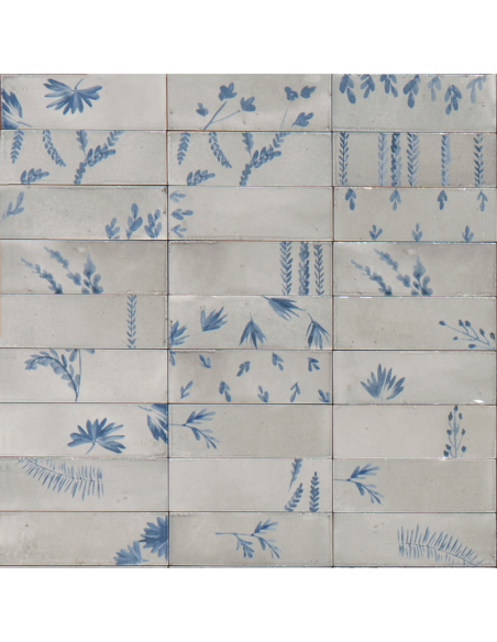 Porcelánico RICE Decoro Leaf Grigio de Marazzi (Ref. M96V) | Azulisimo