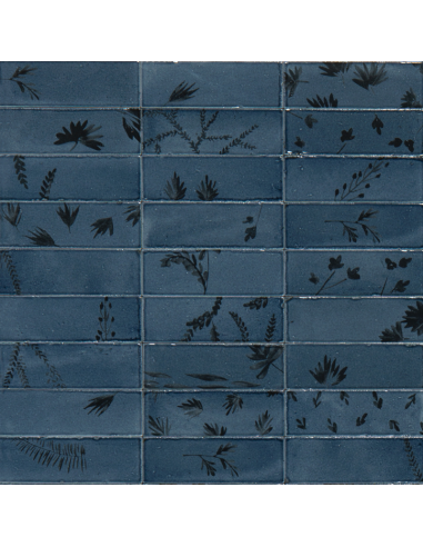 Porcelánico RICE Decoro Leaf Blu de Marazzi (Ref. M96W) | Azulisimo